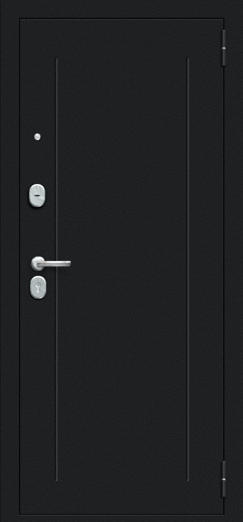 Дверь металлическая Флэш KALE Букле Черное/Bianco Veralinga